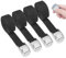 Rseuphiee 4 Piezas 3m Cinchas de Amarre, Correas de Sujeción Qequeñas Rapido, Ajustable Cinchas con Hebilla, Cinturón Tensor de Amarre, para Equipaje, Camping, Portabicicletas Cincha(Negro)