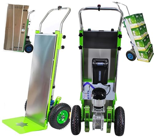 Carrello Saliscale Elettrico 800 W a Mano per Salire Scale, Scale su e Giù, per Oggetti Pesanti con Batteria al Litio, Carico 220 kg, 24AH