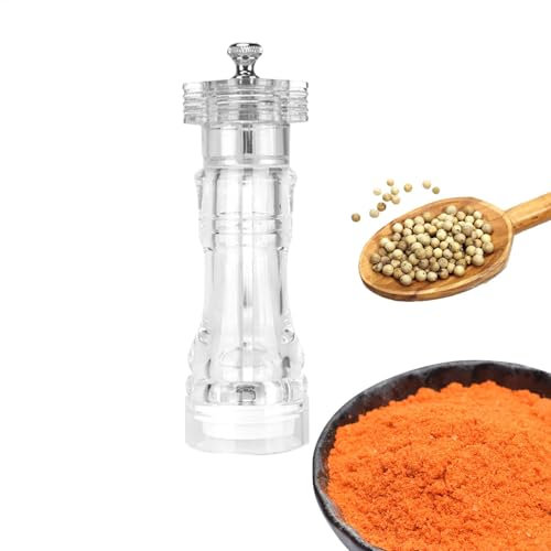 Macinasale e pepe manuale, macinapepe e saliera ricaricabile, macinapepe e pepe, macinapepe, saliera liscia, per cucina, barbecue, picnic, viaggi