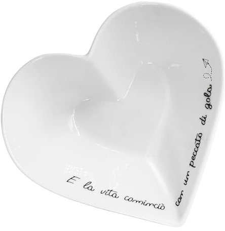 LA PORCELLANA BIANCA - Gli Onesti Coppetta Cuore ⌀ 13 cm, Porcellana