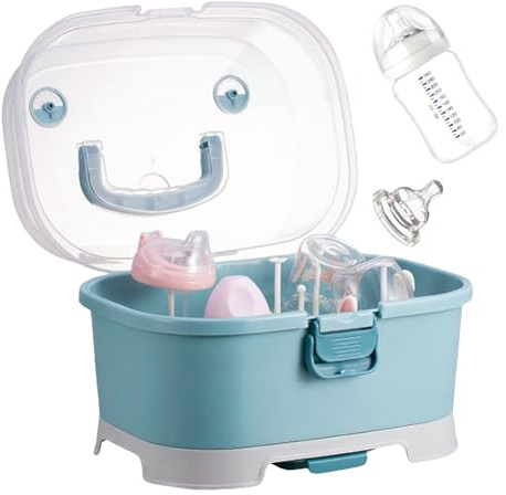 Zopoee Porta Del Biberon, Scatola Di Stoccaggio Delle Bottiglie Per Bambini Con Coperture Rimovibili, Organizzatori A Prova Polvere, Portatile Bottiglie Alimentazione Alimentare Il Bambino