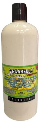 Vegarella® | XL | Mozzarella di Anacardi Cremosa 500ml | 100% Vegetale | 100% Organica | Formaggio Vegan Filante | Fonde come la Mozzarella Vaccina!