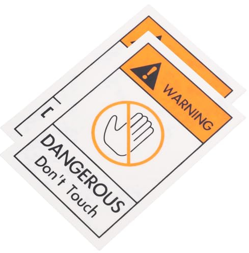 Cabilock 2pezzi Segnale Avvertimento Non Toccare Adesivi Per Cartelli Sicurezza Cartello Divieto Contatto Adesivo in Facile Da Applicare