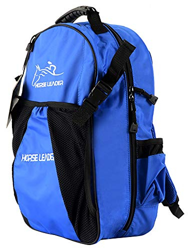 Sport Tent Professionelle Helmtasche Stiefeltasche Reitstiefeltasche Reitsport Rucksack mit Hutfach Kombitasche Eltern-Kind (Erwachsene Edition, Blau)