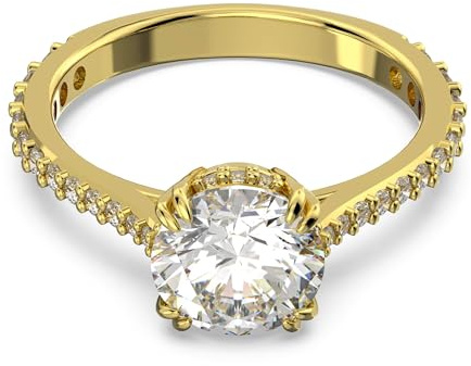 Swarovski Ring Constella: Ring RND M White/GOS 52 5642617 Marke, Einheitsgröße, Metall, Kein Edelstein