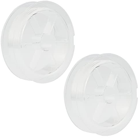 2 Stück 100m Nylon Angelschnur, Monofile Angelschnur, Spule Fischen Schnur, Belastung Nylonschnur, Starke Nylonschnur, Transparent Angelschnur, Für DIY Crafting Angel, Basteln (0.125mm und 0.145mm)