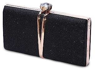 CORIOS Strass aftonväska för kvinnor paljett kuvertväska brud bröllop handväska glitter axelväska med avtagbar kedja lyxig kristallhandväska crossbody väska för bankettfest cocktail bal