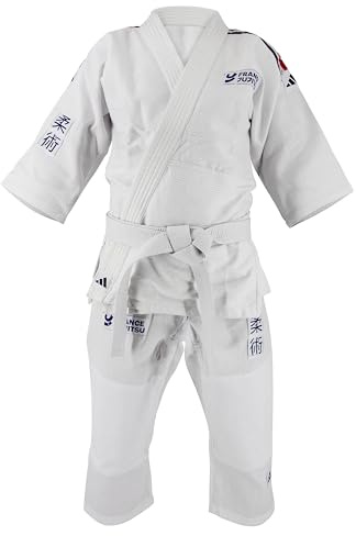 adidas Kimono de Jujitsu Club (Couleur : Blanc/BBR-FJ - Taille : 140)