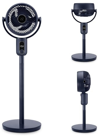Ufesa 3D50 Ventilatore a Circolazione d'aria con Oscillazione 3D a 360º, Multidirezionale, 50W, 2 Altezze, 3 Velocità, 3 Modalità, 25cm di Diametro, Telecomando, Timer, Display LED