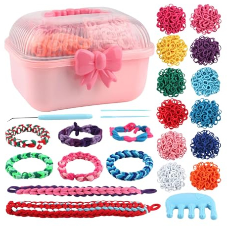Handmade Bracelet Kit, Jewellery Making Kit | Craft Set Band and Rope for Birthday Girls Home School