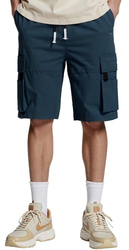 PrimeCrest Pantalones Cortos Hombre Verano Algodon con Bolsillos