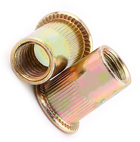 Hilitand 100/20 St 1cke M3-M12 Kohlenstoffstahl Flache Gewinde Nietmutter Flansch Rivnut Nutsert Verschluss(M6/100pcs)