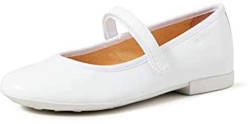 Geox JR PLIE' A, Bailarinas para Niñas, Blanco (White 0H), 32 EU