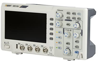 SDS1104 4CH Digital Desktop Storage Oscilloscope 7 LCD Display Handheld Portable Oscillometer 100MHz 1GS/s SCPI and LabVIEW Supported
