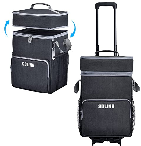 SDLINR 72-Can Large Rolling Cooler, Leakproof Insulated Soft Cooler Bag with Wheels and Handle Collapsible for Beach Camping Patio Travel Outdoor