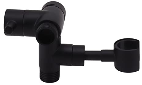 Deviatore Per Soffione Doccia G1/2 Uscite Acqua a 2 Vie Separatore D'acqua Montato a Parete Valvola Deviatrice Per Braccio Doccia Per Soffione Manuale E Soffione a Spruzzo Fisso(Nero)