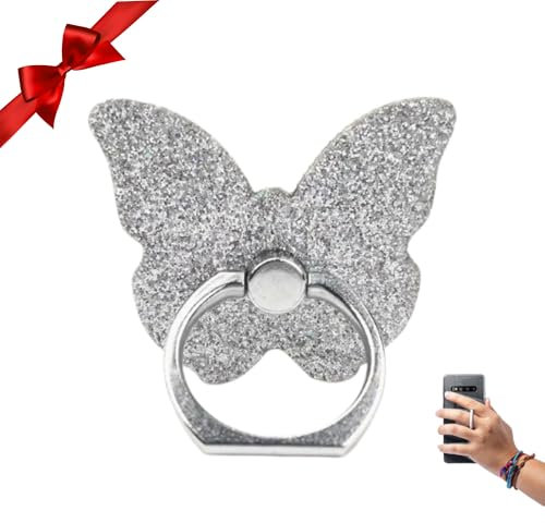 LiveLaif®- Soporte Movil Adhesivo | Forma Mariposa, Moderno, Rotacion 360°, Pleglable, Compaptible con Cualquier Dispositivo | Anillo Movil Dedo | Anillas Sujeta Movil Mano (Mariposa)