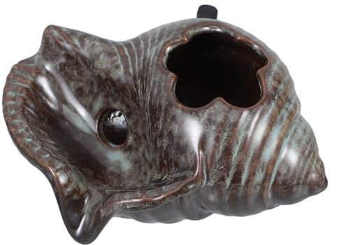 BESPORTBLE Conch Shape Water Fountain for Garden Weatherproof Ceramic Spitter Aquarium and Decor