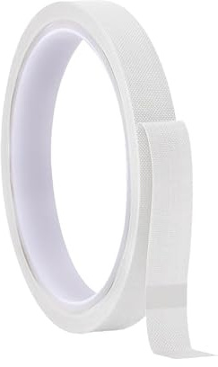 Misuyue Nastro adesivo in teflon, resistente al calore, 10 mm x 10 m, spessore 0,18 mm, per macchina sottovuoto, resistente al calore fino a 300 ℃ (bianco)