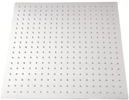 JCXIOC Ducha de Techo Grande Cabezal de Ducha Tipo Lluvia Negro Mate de 20/16 Pulgadas, Accesorio de Ducha for baño, Montaje en Pared o Techo(Chrome 16 Inch)