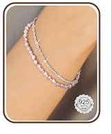 Adramata Pulsera de Plata de Ley 925 con Cierre para Mujer Pulseras de Piedra Natural Pulseras de Cuentas Ajustables Chapadas en Oro Pulseras Boho de Cristal Regalo para Mujer