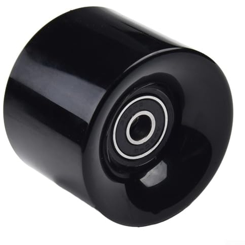Set di ruote per skateboard, 60 x 45 mm, 78 A, con cuscinetti ABEC-9 608RS e distanziali compatibili con longboard e tavole regolari, colore: nero