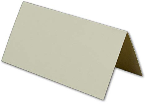 50 små krämfärgade neutrala universella stabila enfärgade blanka bordskort 8 x 4 cm namnskyltar sittkort platskort prislappar bordsstativ med varje penna kan skrivas