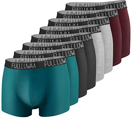 Fullluwaa Boxershorts Herren 8er Pack Unterhosen Männer Baumwolle Men Retroshorts Boxer Unterwäsche M, L, XL, XXL, 3XL, 4XL