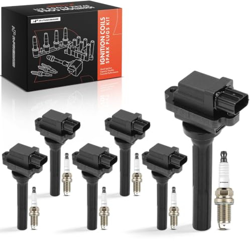 A-Premium Set of 6 Ignition Coil Pack and Iridium Spark Plugs Compatible with Chevrolet 2001-2004, Tracker & Suzuki Grand Vitara XL-7 Vitara