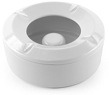 Posacenere da tavolo tondo bianco antivento in melamina cod.HT00408LU cm 4,5h diam.10,5 by Varotto & Co.