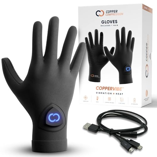 Copper Compression CopperVibe - Guanti termici per massaggio alle mani