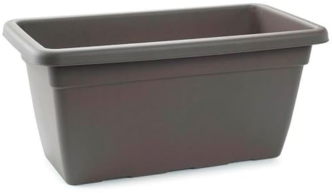 Acan Tradineur - Jardinera de plástico sin Plato - 100 cm - Agujeros de Drenaje - Modelo PLFT - Forma Rectangular - Ideal para Decorar tu casa y jardín - Fabricada en España - Color Antracita