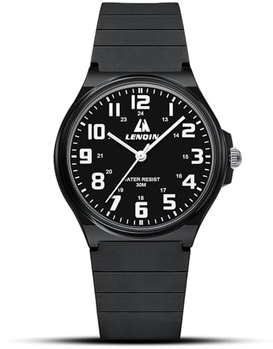 LN LENQIN Herren Uhr Analog Quarz Uhren Herren 30M wasserdichte Armbanduhr Mode Designer Uhr für Männer Siliconeband