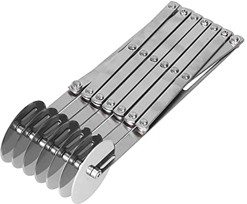 Haofy Stainless Steel -Multi -Wheel Roller Roller for Even and Safe Cutting of Pastries and Pizzas for Baking Enthusiasts (Seven-Wheeled Knife)