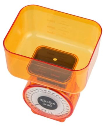 LOORGVEL Báscula de Cocina Mecánica 1kg de Plástico Multifuncional sin Baterías para Alimentos Uso Doméstico en Cocina y Repostería Color Aleatorio