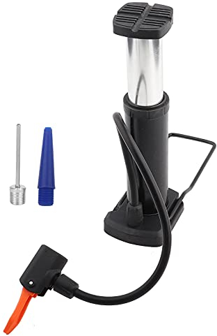 Fahrrad Standpump, Fahrrad Mini Standluftpump f¨¹r USA und Franz?sisches Ventil Tragbare Hochdruck Standpumpe Fu?pumpen Passt Fast alle Fahrrad(Schwarz)