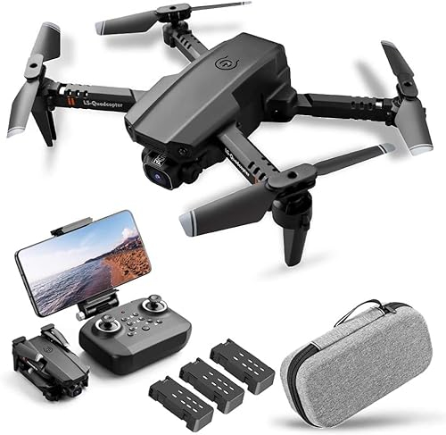 Drone avec caméra 4K, drone double caméra suivi de vol, capteur de gravité, geste, photo, maintien d'altitude, mode ’headless’, quadrirotor télécommandé pour adultes et enfants