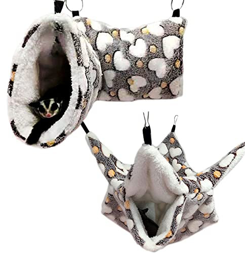 Hängetunnel Frettchen Hängematte Spielzeug Set Rattenkäfig Zubehör Warm Kleintier Hängematte Bett für Meerschweinchen Hamster Chinchilla