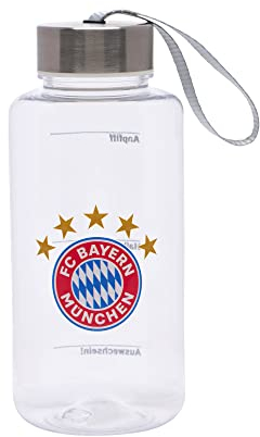 FC Bayern München Trinkflasche I Tritan |Kunststoff I Logo I 0,7l I Fußball