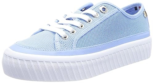 Tommy Hilfiger Damen Vulcanized Sneaker Schuhe, Blau (Vessel Blue), 36 EU
