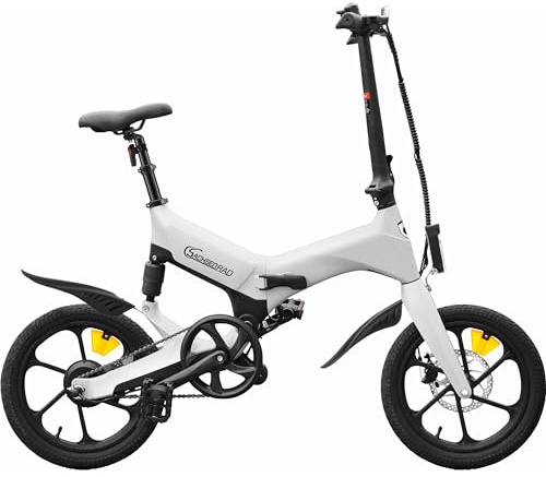 SachsenRAD Vikbar elcykel F12,16bärbar elcykel,smart e-cykel med 3 körlägen, Magnesiumramen väger endast 19 kg,assisterad pedaler, justerbar höjd,vuxen unisex