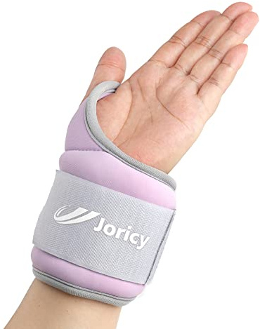 Wrist Weights with Thumb Loops Lock for Women Men 2LBS Pair (1 LB Each Weight) Arm Weight Weights Weighted Gloves for Walking Running Strength Cardio Exercises, Purple