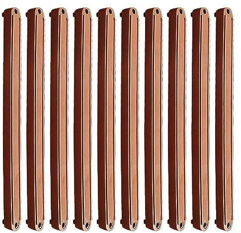 Lioaeust Guías de repuesto para cajones, 10 unidades de rieles de plástico para cajones ligeros (marrón-235 mm)