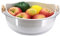 Kitchen Strainer Colander Bowl Set, Double-Layer Vegetable Washing Basket, Kitchen Fruit Washing Bowl Rice Washer Bowl for Soaking Washing Draining Pasta Vegetable Fruit Rice (White)
