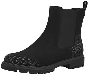 MARCO TOZZI by Guido Maria Kretschmer Damen Chelsea Boots Flach mit Reißverschluss, Schwarz (Black), 38 EU
