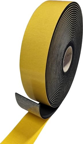 Wulkow Dichtband Schaum schwarz passend für VELUX - Breite 44mm - Länge 0,1m bis 10m - AUSWAHL: 44mm x 650mm - Dichtung selbstklebend Lüftungsklappe Holz-Dachfenster Kunststoff-Dachfenster