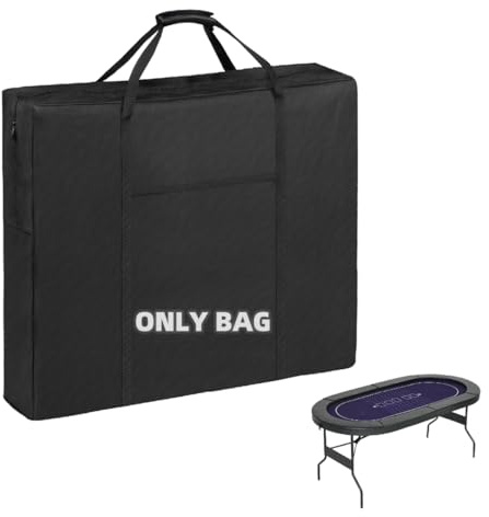 QYILUARE Folding Poker Table Bag for 84-Oval Poker Table,600D Heavy Duty Water-Resistant Large Capacity Storage Bag