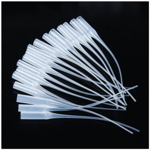Naisfei 300 pcs Colle Micro Conseils En Plastique Bouteille Conseils Colle Extender Applicateur De Précision pour Artisanat Lab Distributeur Distributeur De (transparente)
