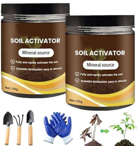 Activateur De Sol, Activateur De Sol Et Activateur De Plantes, Stimulateur De La Santé Des Sols, Améliore La Séquestration Du Carbone Dans Le Sol, Favorise L'enracinement Des Plantes (2 pièces)