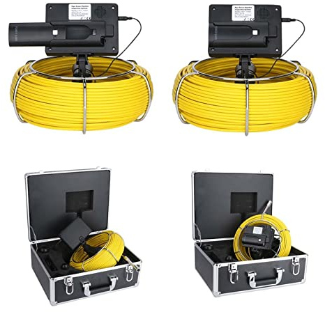 Endoscopio, Telecamera di ispezione del tubo fognaria da 4.3 pollici con DVR. Registratore IP68. Kit di endoscopio industriale conduttura impermeabile 2 0m / 30m / 50m(20m)
